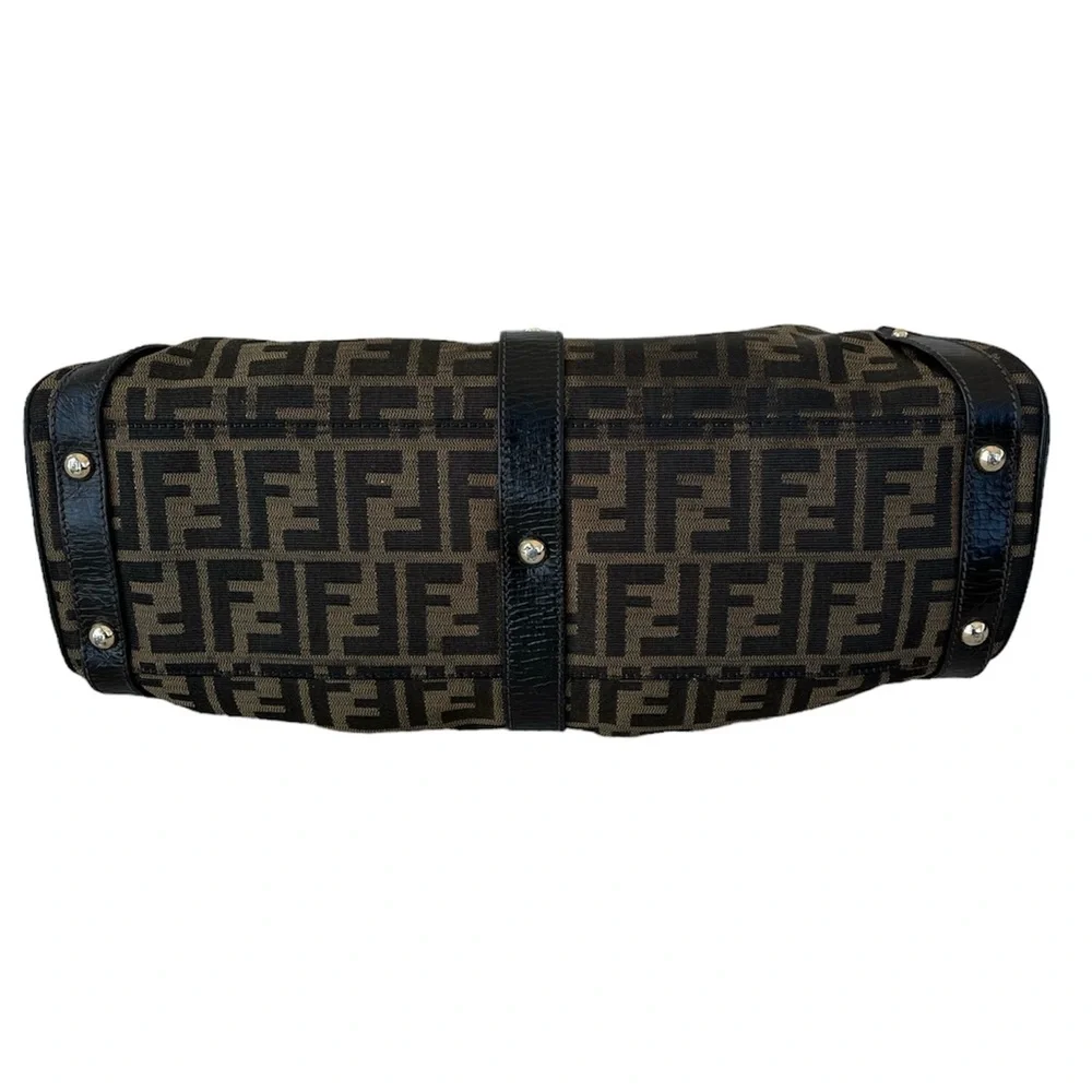 Authentic FENDI Medium Zucca Monogram Canvas Magic Bag in Brown Tobacco Color - Picture 5 of 11